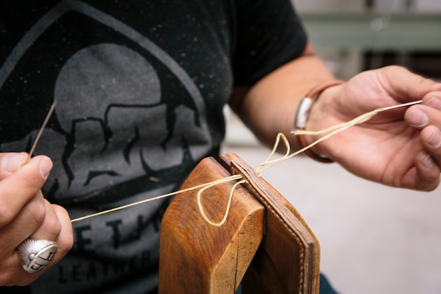 A potter at work in the studio